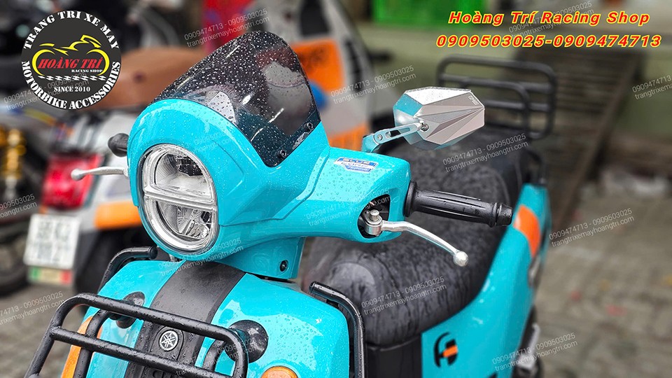 Hình ảnh thực tế sản phẩm đã được lắp trên chiếc Fazzio màu xanh ngọc