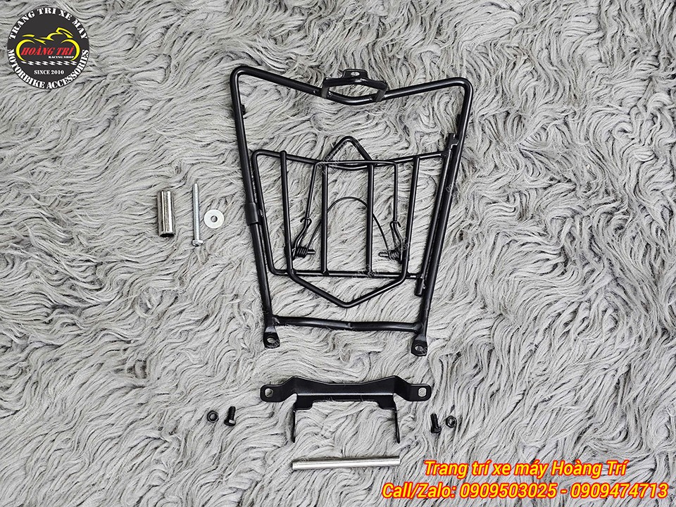 Hình ảnh baga sắt sơn đen NVX V3 với phong cách cá tính, cứng cáp