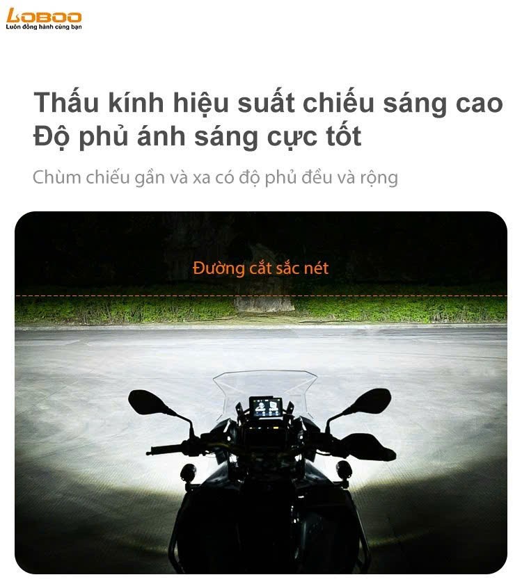 Thấu kính cho khả năng chiếu sáng mạnh mẽ và hiệu suất cao