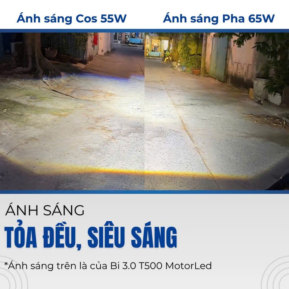 Vạch cắt ánh sáng rõ ràng, bám đường tốt, giúp người lái tự tin kiểm soát mọi cung đường