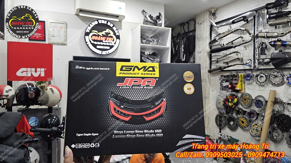 Hộp nguyên bộ đèn hậu JPA với từng chi tiết chuẩn zin cho Stylo 160