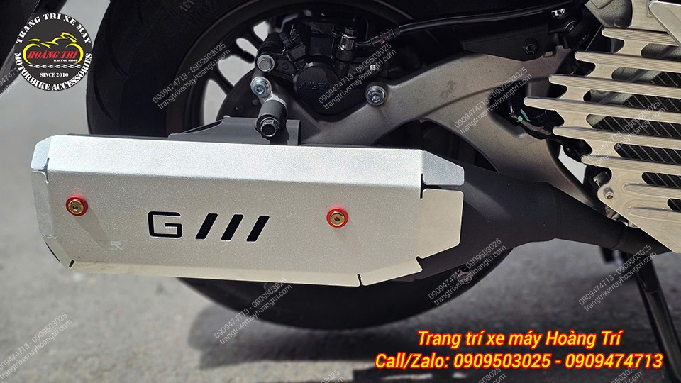 Góc nhìn cận cảnh ốp pô kiểu GTR vừa được nâng cấp trên Stylo 160