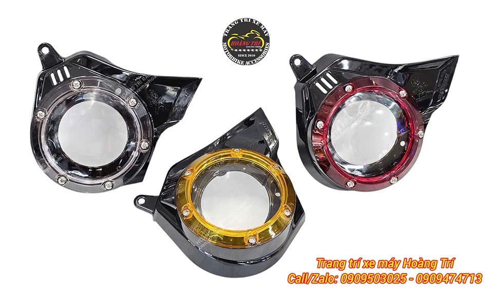 Ốp lốc nồi trong suốt Maxspeed có 3 tùy chọn màu: vàng, đỏ và trắng trong