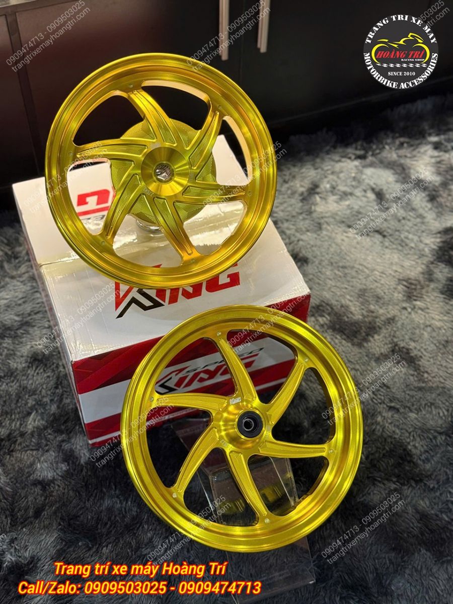 Full box mâm 5 cây KingSpeed nhôm đúc màu vàng gold nổi bật