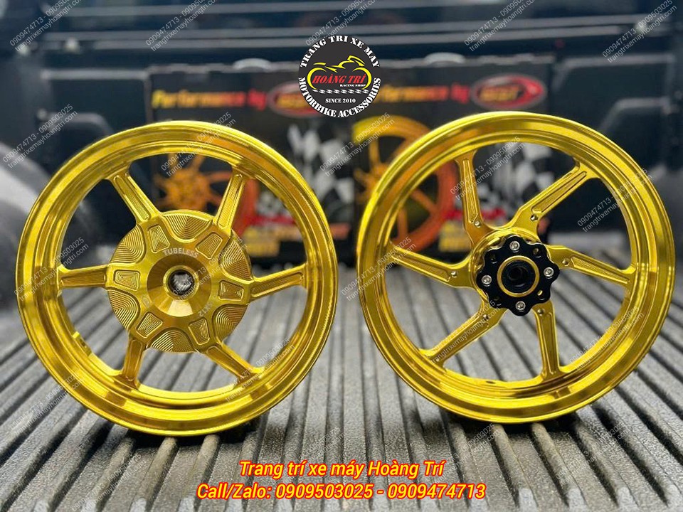 Mâm 6 cây BST nhôm đúc có thêm màu vàng gold cho anh em có nhiều sự lựa chọn hơn
