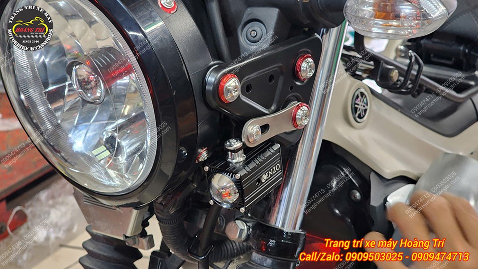 Đèn bi cầu Kenzo Z20 được lắp thêm cho mẫu Yamaha PG-1