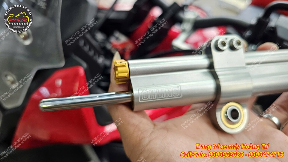 Trên tay mẫu trợ lực ghi đông Ohlins chính hãng cao cấp