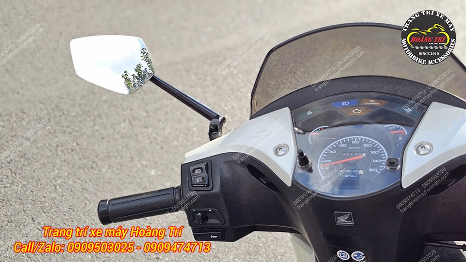Motogadget - dòng kính hậu không dùng chất liệu kính, mang đến sự bền bỉ vượt trội