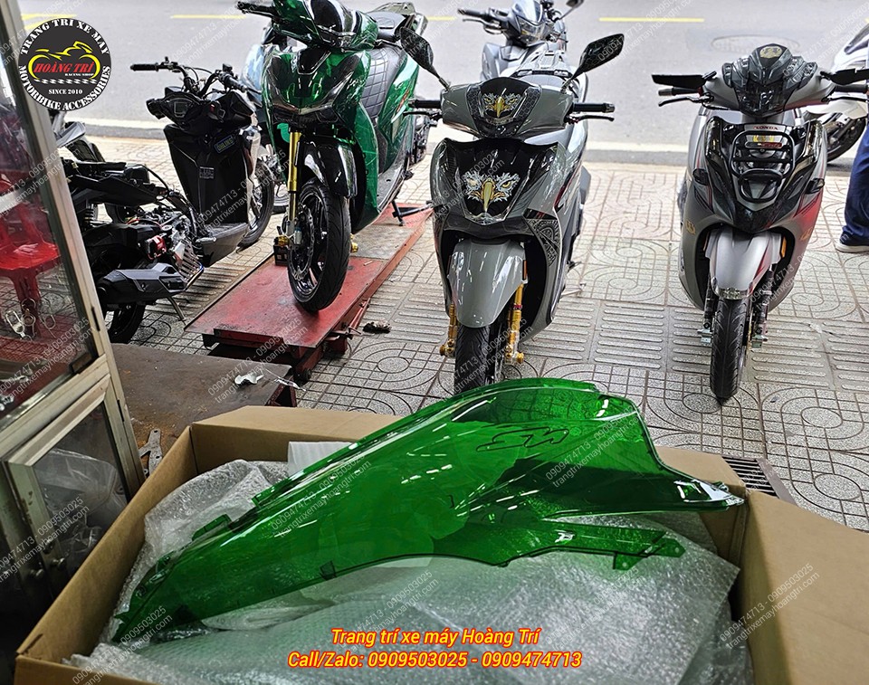 Bộ dàn áo kiểu Sh Ý Vetro đã được chuẩn bị sẵn sàng để lắp cho chiếc Sh 2020