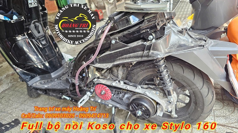 Nếu muốn xe mạnh mẽ, bốc hơn lựa chọn ngay bộ nồi Stylo 160 Koso chính hãng