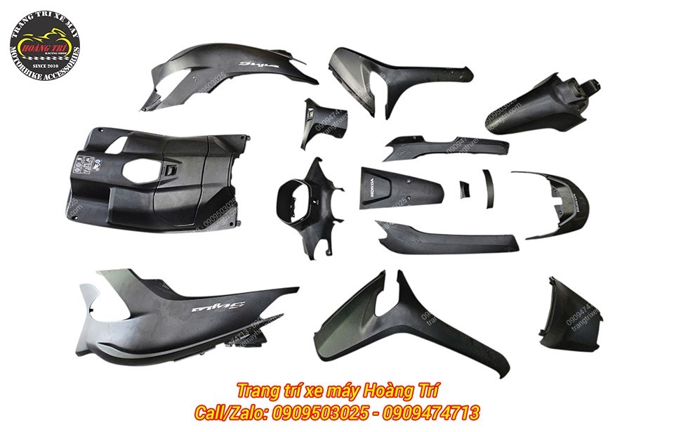 Bộ nhựa dàn áo Stylo 160 màu đen mờ để anh em tham khảo lựa chọn