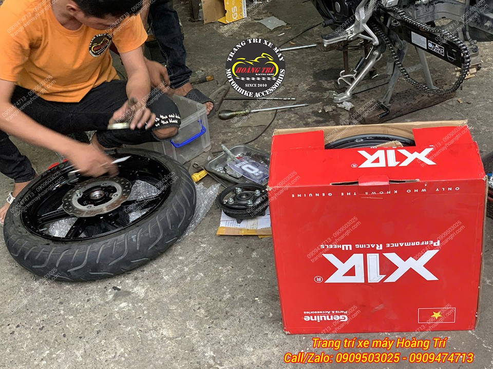 Đối với dàn chân Winner X anh khách lựa chọn thương hiệu X1R cho xe