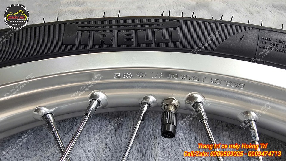 Niềng Excel kết hợp cùng với lốp Pirelli Rosso