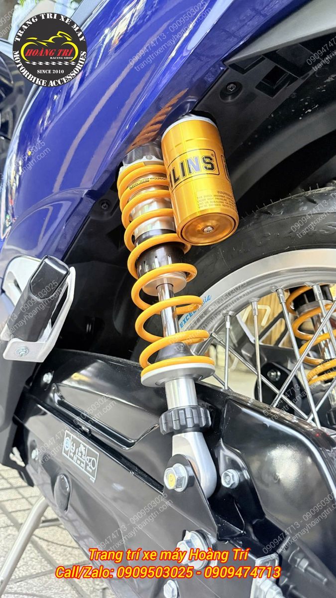 Phuộc Ohlins với màu sắc đặc trưng khó nhầm lẫn