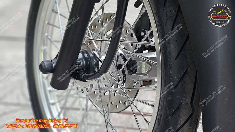 Dàn chân trước với trọn bộ mâm Excel, căm Nova và đùm mạ crom