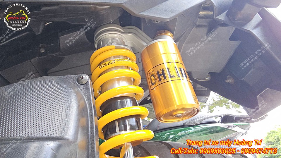Bình dầu của Ohlins HO811 không bị vướng gầm xe Zoomer