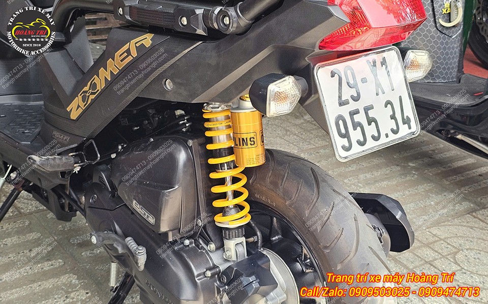Phuộc Ohlins HO811 với bình dầu giúp tăng hiệu suất nhún cho xe