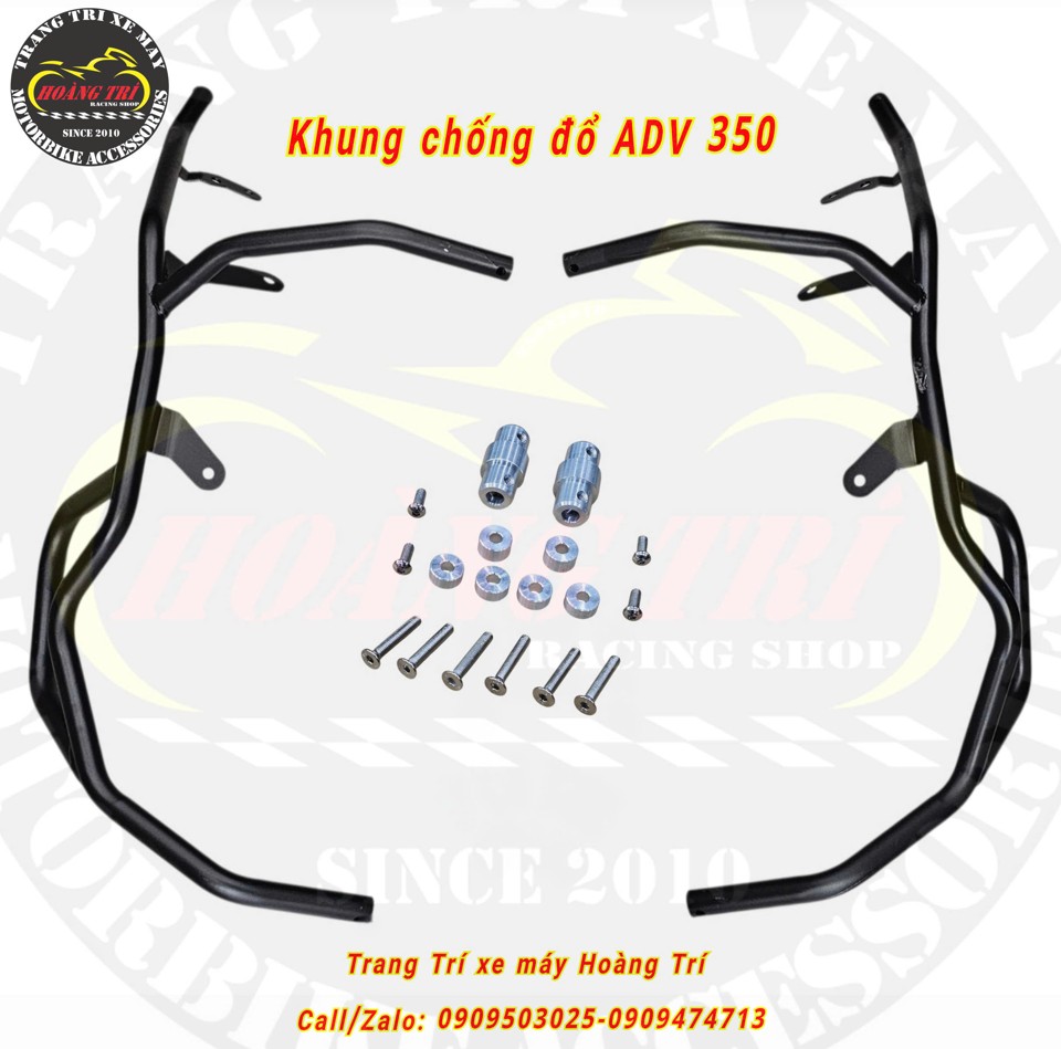 Khung bảo vệ ADV 350 đi kèm đầy đủ ốc vít giúp lắp ráp nhanh chóng, dễ dàng