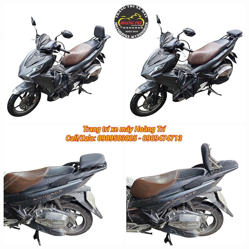 Baga sau tựa lưng Airblade bật gấp 2 chiều với 2 phiên bản: baga nhựa đúc và baga kiểu GTR