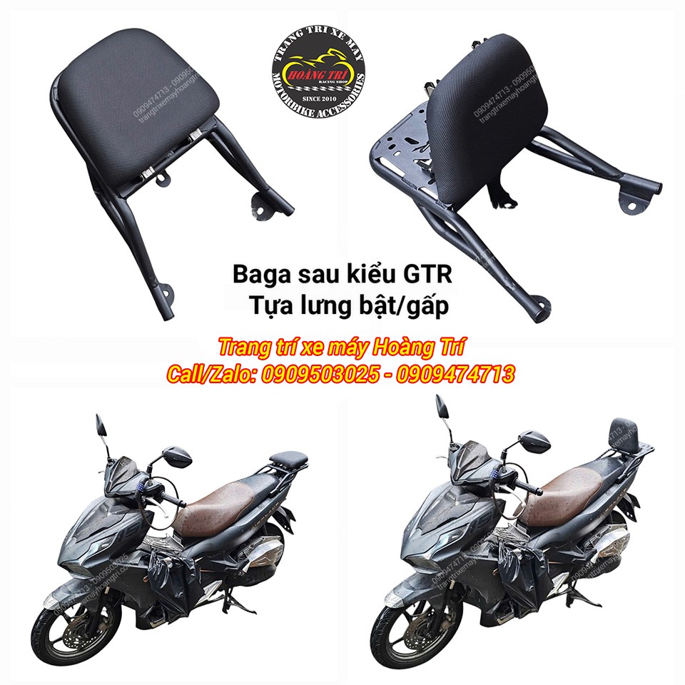 Cận cảnh chi tiết mẫu baga sau tựa lưng Airblade sử dụng baga kiểu GTR