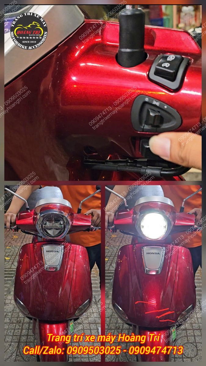 Công tắc tắt mở đèn pha Giorno là món phụ kiện tiện ích không thể thiếu