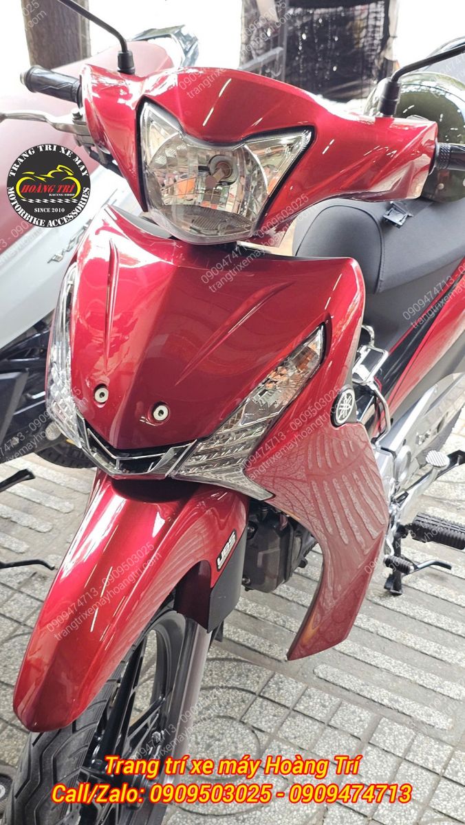 Chiếc Jupiter Finn vừa có mặt tại shop với nhu cầu nâng cấp rổ trước mặt nạ