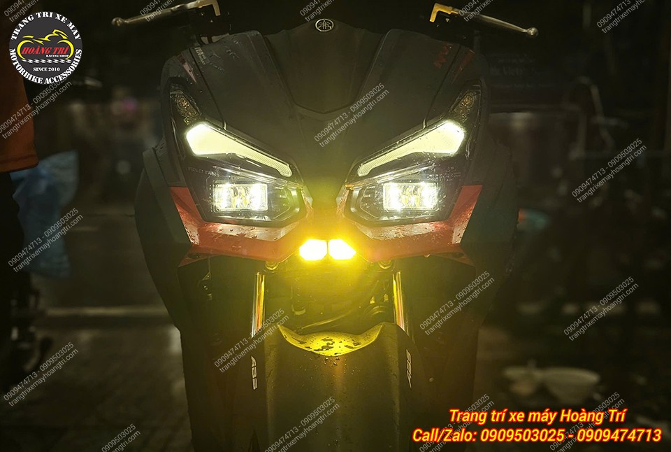 Đèn trang bị 2 chế độ cos/pha cùng 2 màu ánh sáng tùy chỉnh theo nhu cầu sử dụng