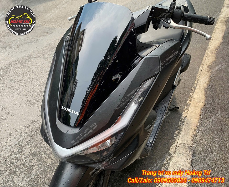 Kính chắn gió PCX 160 2025 chính hãng Thái với thiết kế liền lạc tinh tế
