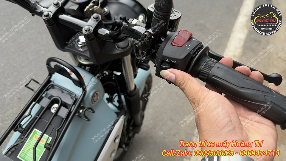 Cận cảnh chi tiết nút công tắc hazard sau khi hoàn tất quá trình độ cho xe PG-1