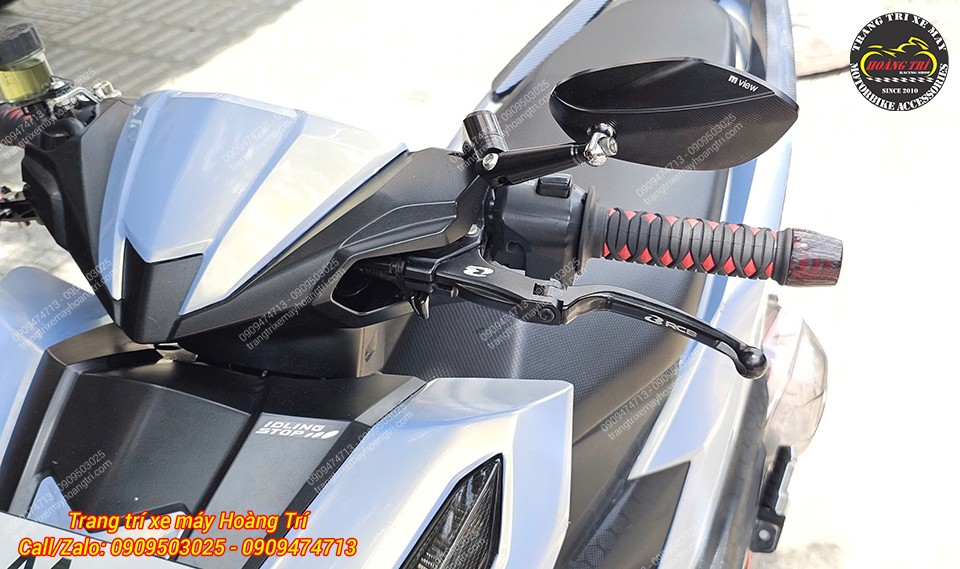 Cùm tay lái bên trái hoàn chỉnh với bộ bốn món đồ độ kiểng