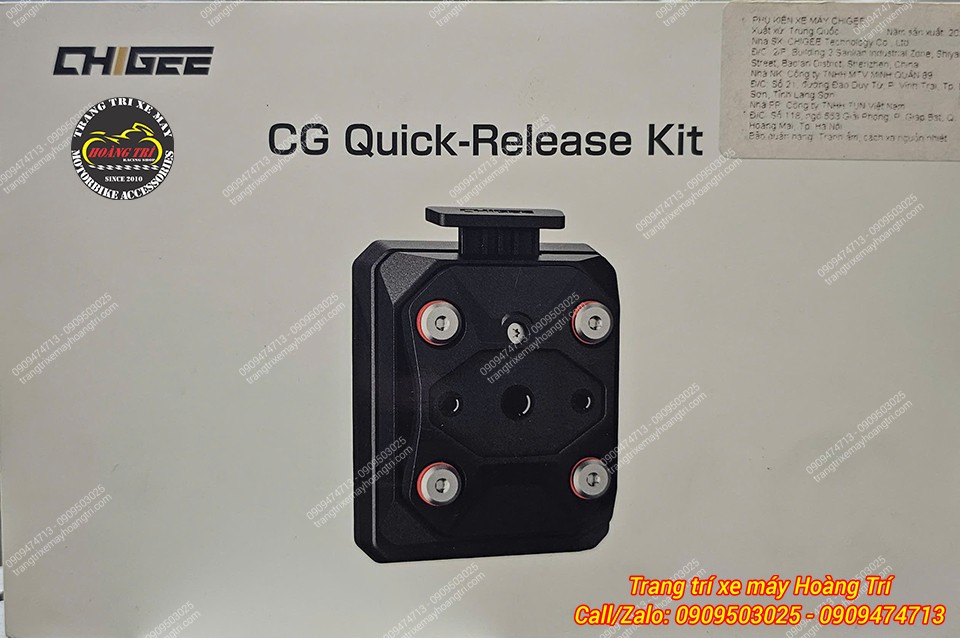 Chi tiết phụ kiện tùy chọn thêm: Pát tháo lắp nhanh Chigee