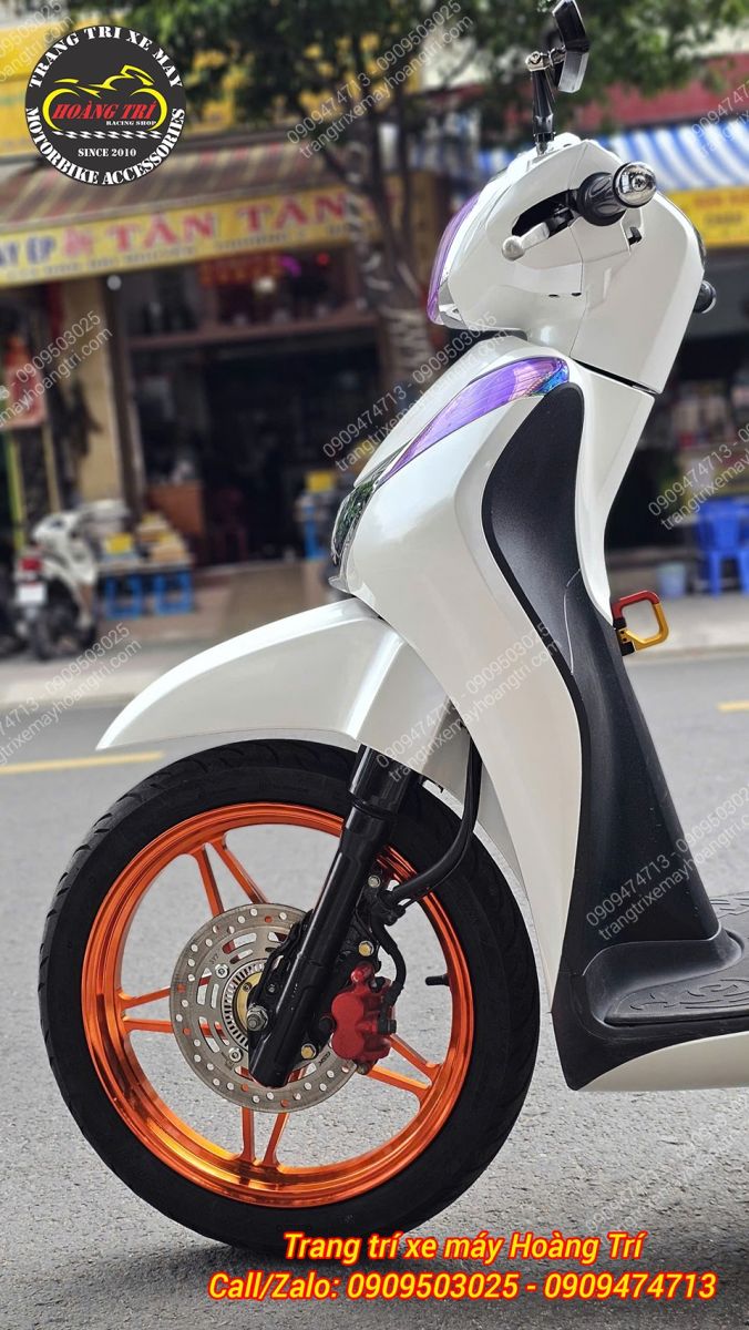 Heo dầu và đĩa thắng vẫn giữ nguyên zin giúp tiết kiệm chi phí khi độ xe