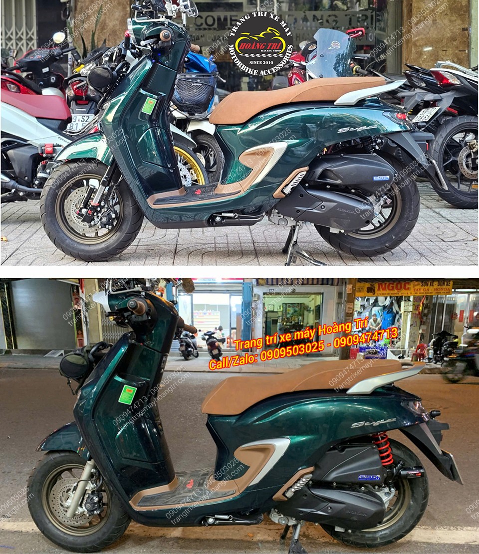 So sánh diện mạo xe trước và sau khi trang bị pô e Lead 4val cho Stylo 160