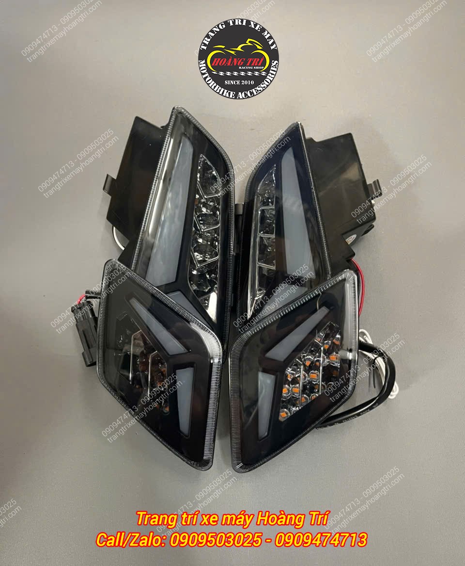 Chi tiết cận cảnh bộ xi nhan LED TUN V2 trước và sau được thiết kế riêng cho Vespa GTS