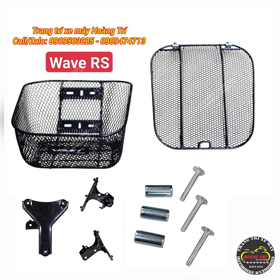 Trọn bộ rổ trước bao gồm nắp đậy, pát lắp và toàn bộ phụ kiện dành cho Wave RS
