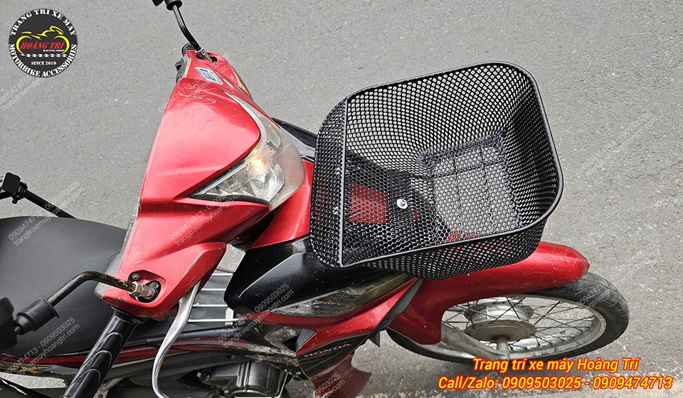 Sau khi hoàn thiện, rổ trước giúp tăng tiện ích và tính hữu dụng cho xe