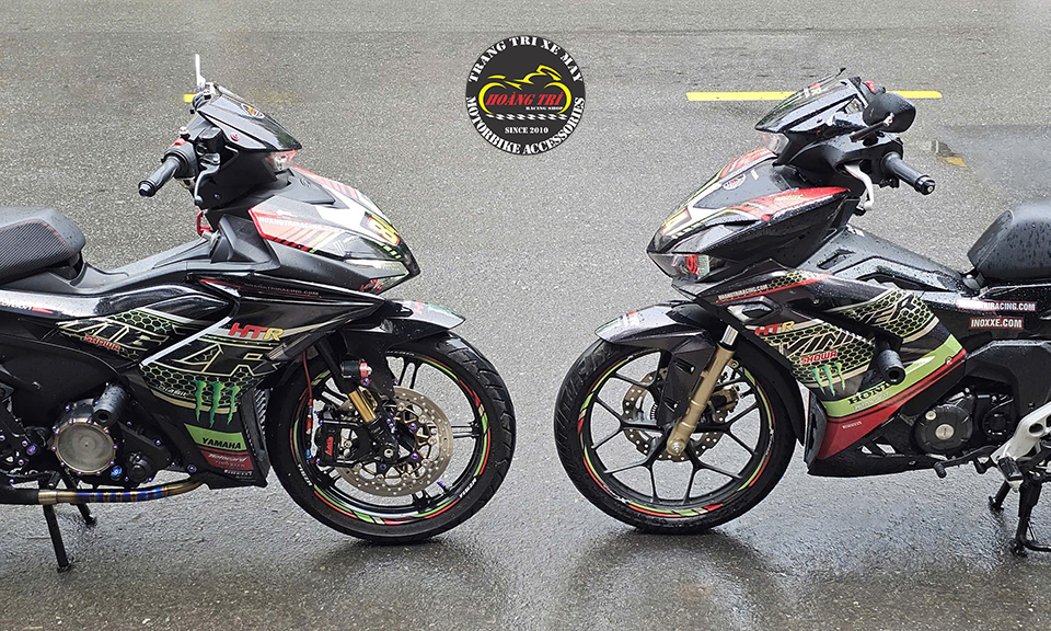 Hai bộ tem được thiết kế chi tiết, chuẩn tỉ lệ dành riêng cho Exciter 155 và Winner X
