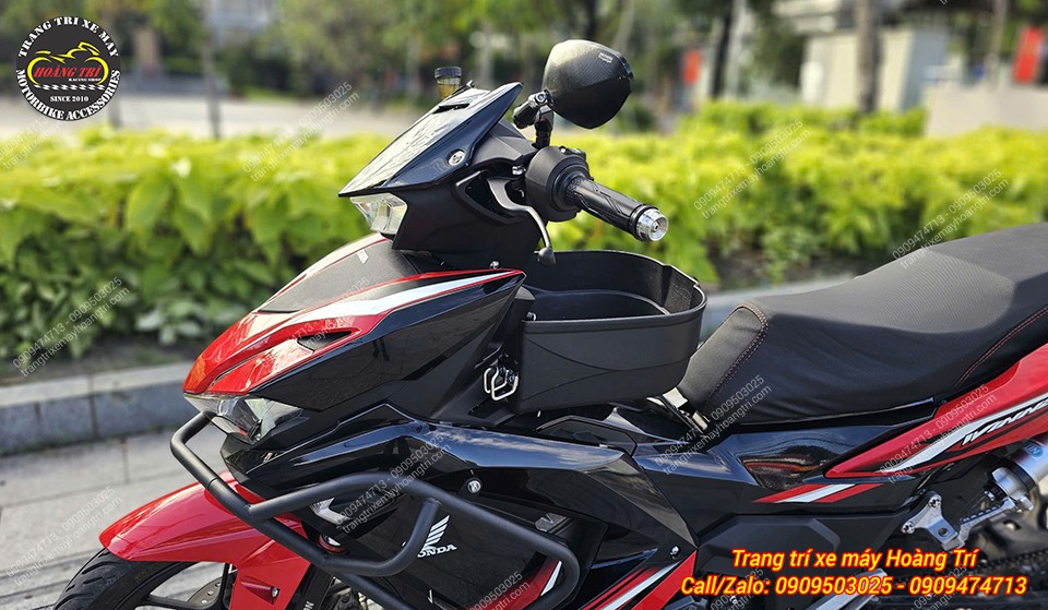 Ngắm góc trái của xe Winner X với đầu đèn Exciter 155 sau khi hoàn thiện