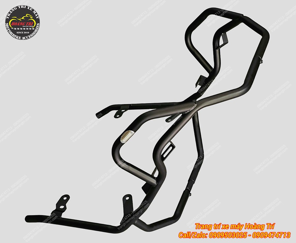 Toàn bộ bộ khung chống đổ màu đen dành cho ADV 350 đã được lắp nối đầy đủ