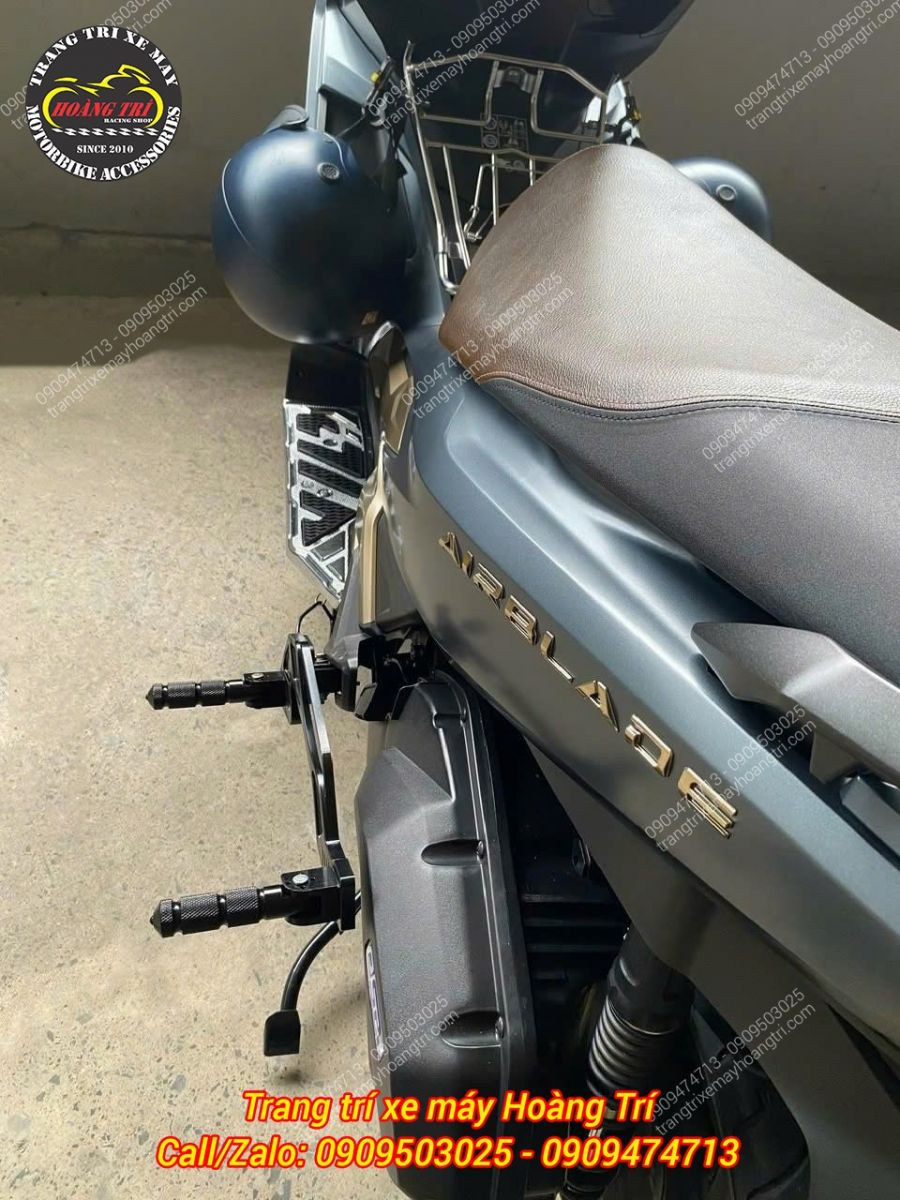 Một góc khác của bộ gác chân HTR dành cho anh em tự lắp, bố cục gọn và khớp từng điểm