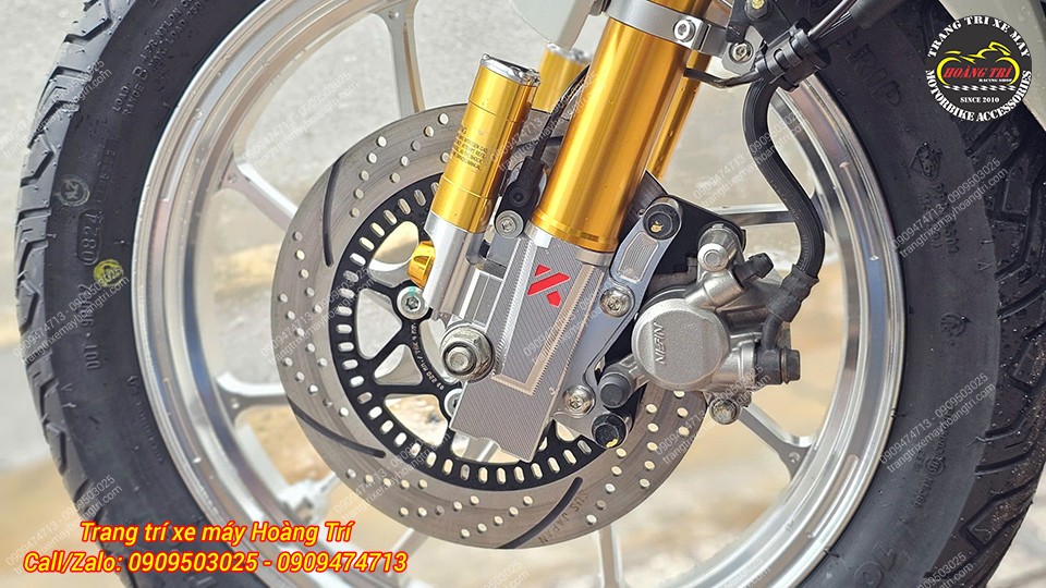 Sự kết hợp giữa đĩa KAMUII và phuộc Kingham tạo nên nét mới mẻ, độc đáo cho xe