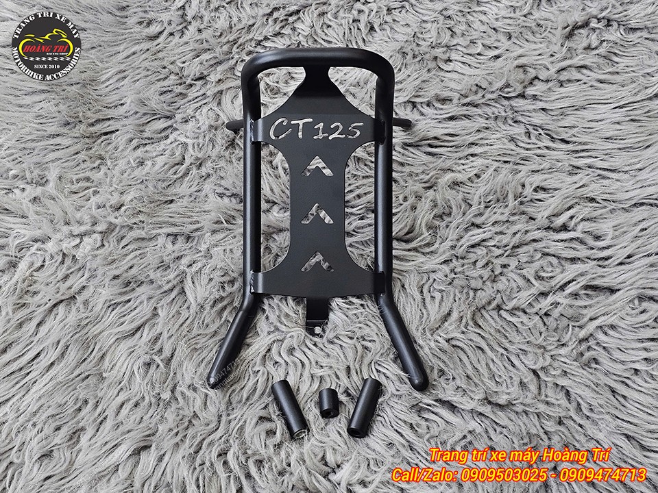 Baga giữa CT 125 KTC thiết kế chắc chắn, sơn đen kèm bộ phụ kiện hỗ trợ lắp đặt