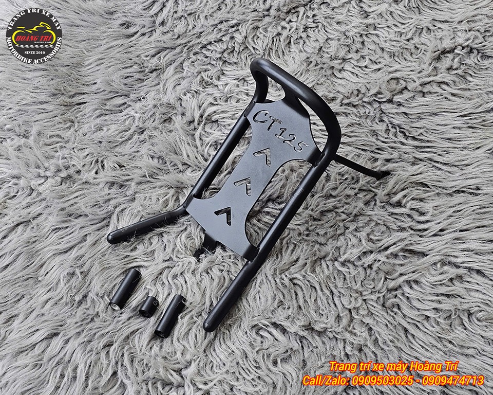 Góc nghiêng baga giữa CT 125 KTC, khung thép mạnh mẽ, hoàn thiện sắc nét và cứng cáp