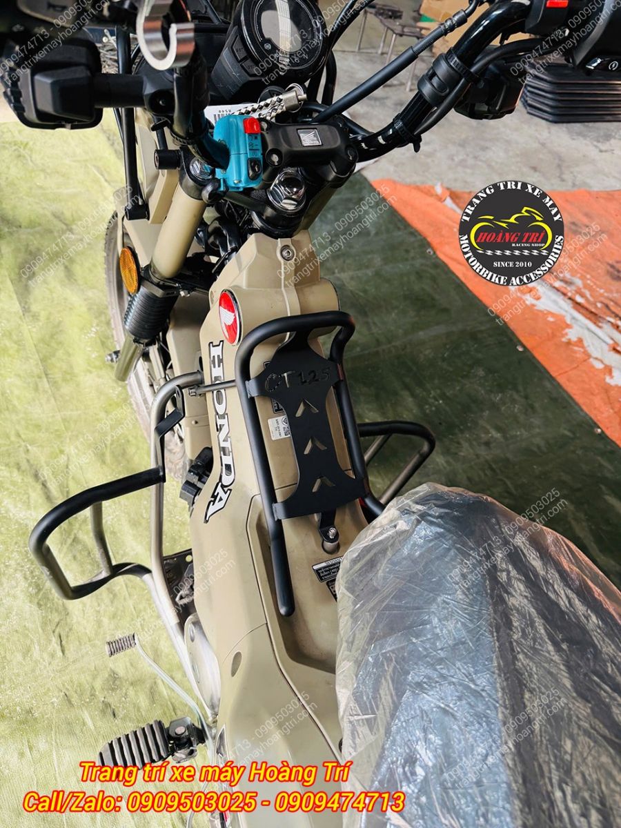 Baga giữa CT 125 KTC lắp thực tế, ôm theo form xe chuẩn zin, hỗ trợ treo - chở đồ tiện lợi