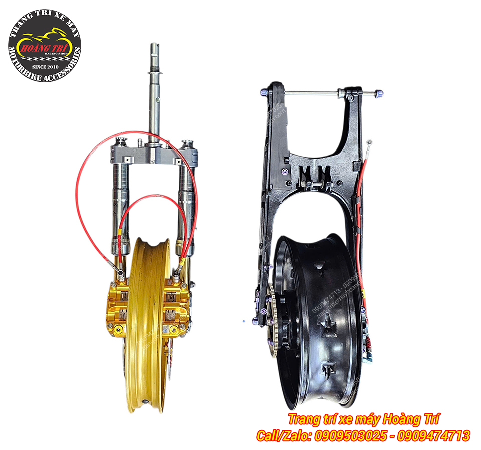 Hai dàn chân trước, sau được phối màu khác nhau tạo nét độc đáo riêng cho bản độ