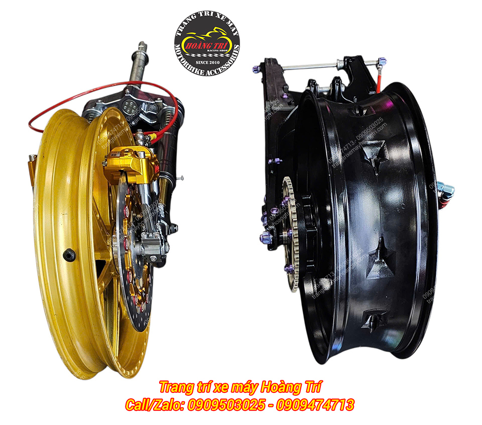 Phần dàn chân sau được nâng cấp mâm bản lớn, nhìn rất mạnh mẽ và đẳng cấp