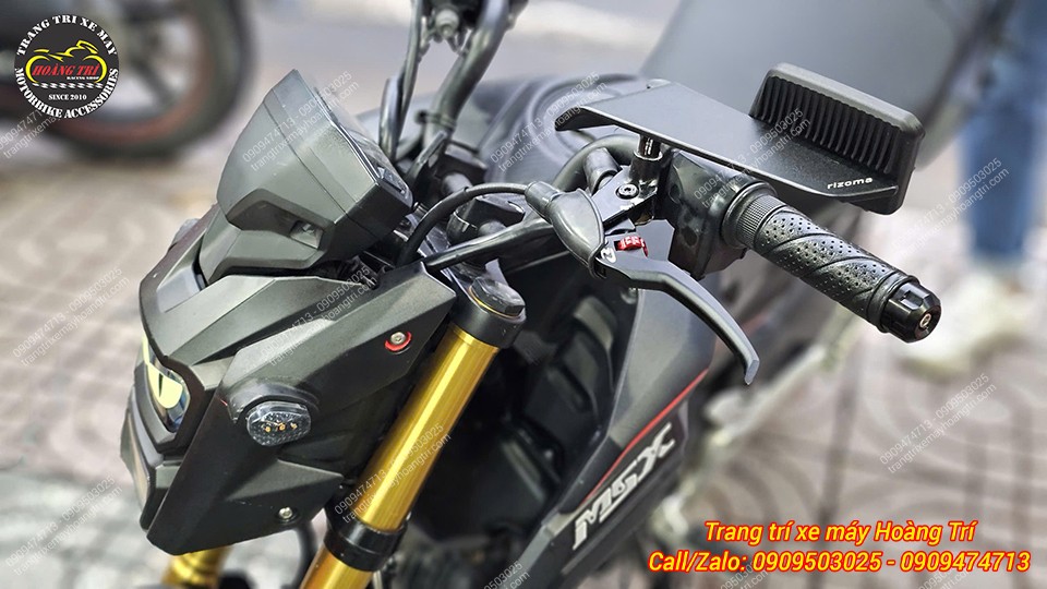 Tay thắng RCB E2 đồng bộ với đầu xe MSX, tổng thể thể thao và đẹp mắt hơn khi lắp đặt