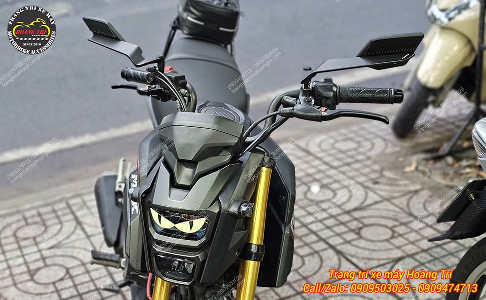 Toàn cảnh ghi đông với bộ tay thắng RCB E2, tạo phong cách mạnh mẽ và tăng hiệu năng vận hành