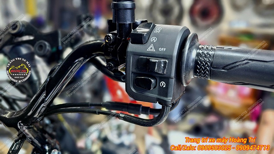 Bộ công tắc phải NVX V3 với nút tắt máy - mọi chi tiết đều thiết kế thông minh dựa vào thói quen người dùng