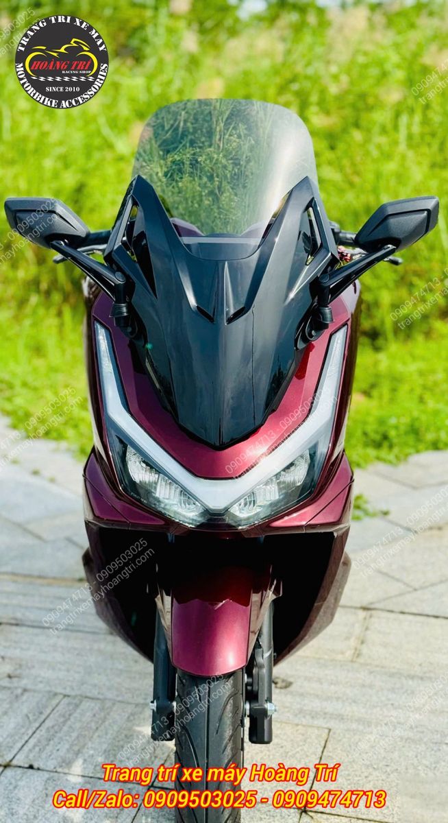 Góc trực diện PCX 160 cùng kính chắn gió kiểu Forza 300 NCL đẳng cấp